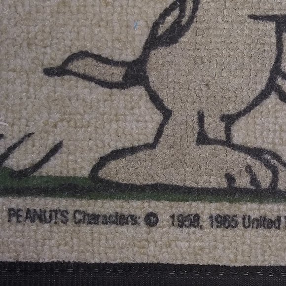 VTG Peanuts Snoopy Trick or Treat Halloween Accent Rug Schulz Woodstock Rug 1985 - Picture 8 of 8